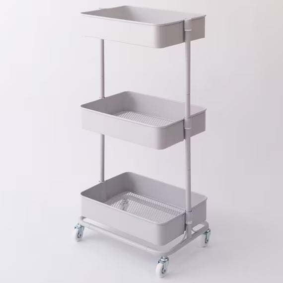STEEL WAGON TOROLLEY4 45 x 31.5 x 89CM Gray