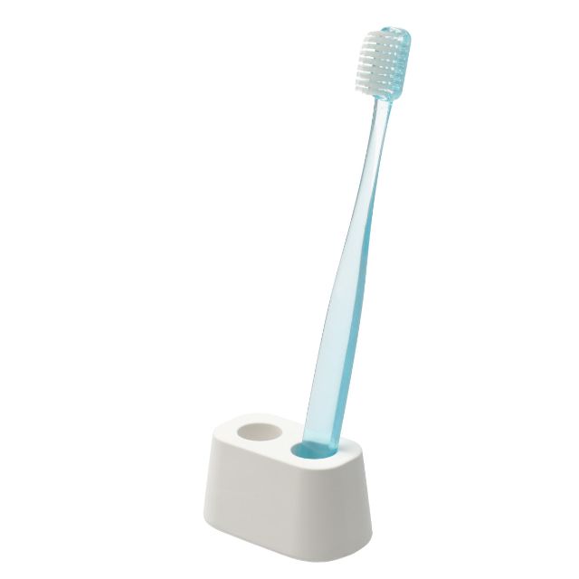 POROUS CERAMIC TOOTHBRUSH STAND 2 WH