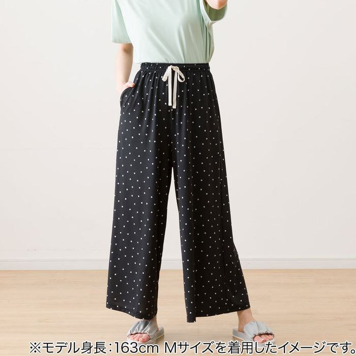 WOMEN'S COOL LONG LENGTH ROOM PANTS, DOT PATTERN LL