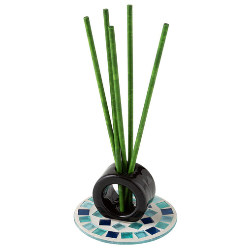 DECORATIVE COASTER RND CHARADE BL