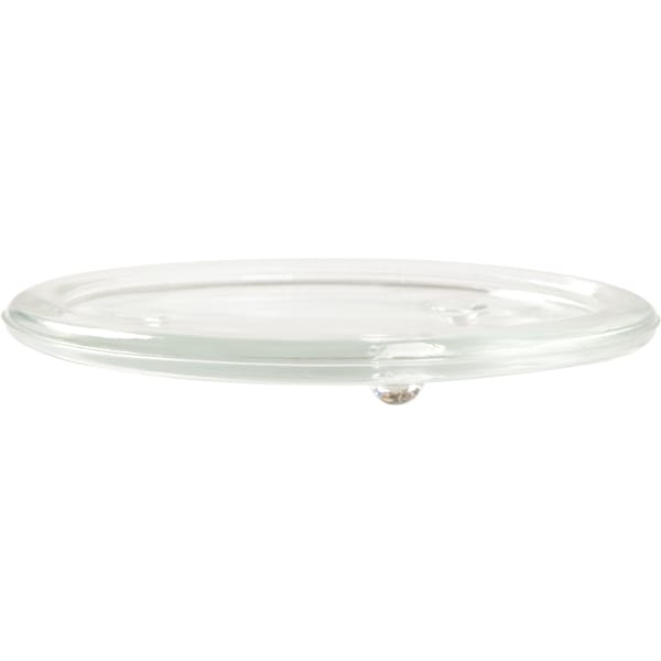 GLASS CANDLE HOLDER ROUND PLATE