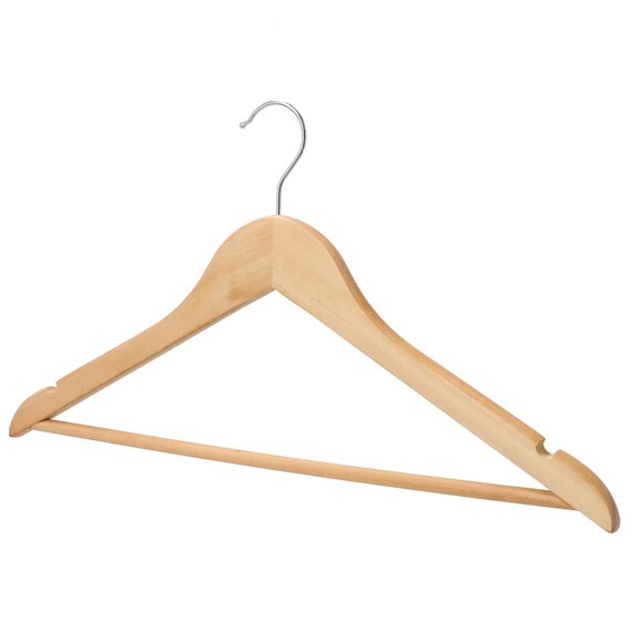 WOODEN CLOTH HANGER W45 EUCALY 5P