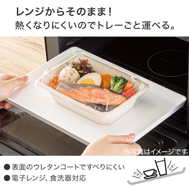 NON-SLIP PLASTIC TRAY WH S