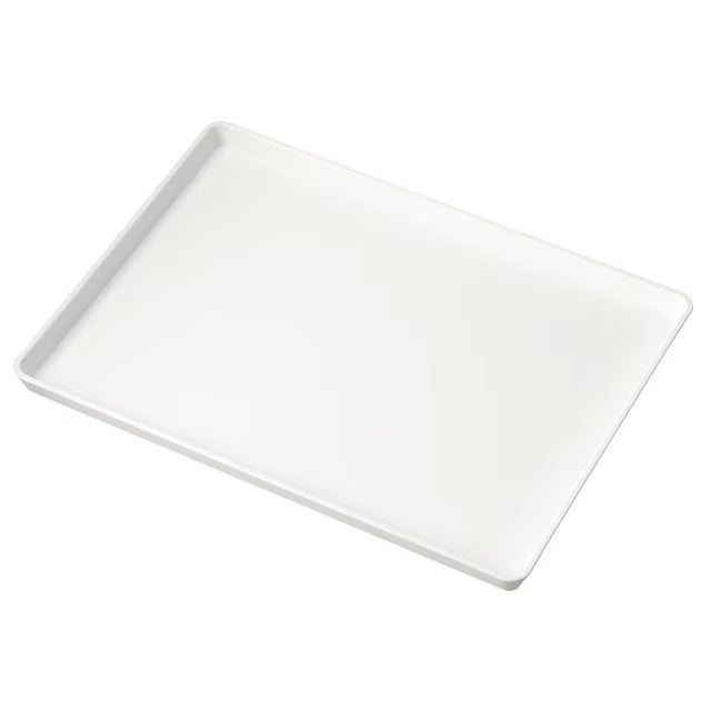 NON-SLIP PLASTIC TRAY WH S