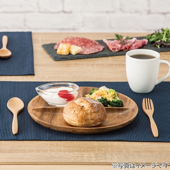 Acacia Round Lunch Plate 10in D25.5xH2.2