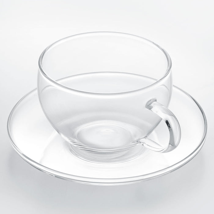 Heat-Resistant Glass Cup&Saucer 300ml Mc-03