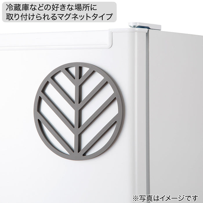 MAGNET SILICONE TRIVET LEAF DGY