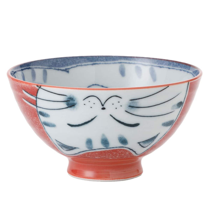 Rice bowl red cat M cDI22