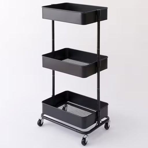 STEEL WAGON TOROLLEY4 45 x 31.5 x 89CM Black