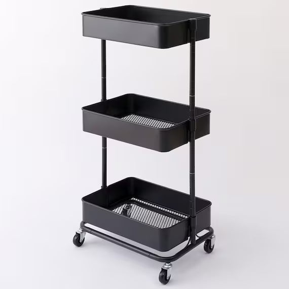 STEEL WAGON TOROLLEY4 45 x 31.5 x 89CM Black