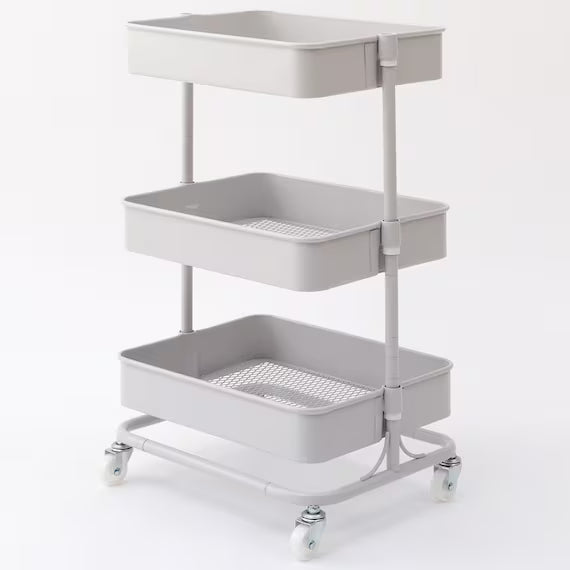 STEEL WAGON TOROLLEY4 39 x 29.5 x 60.3CM Gray