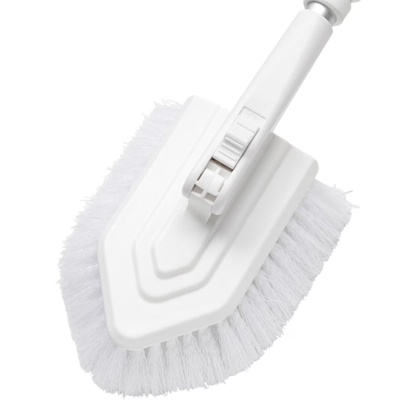 RUBBER COATED FIVER BATH BRUSH TELESCOPIC