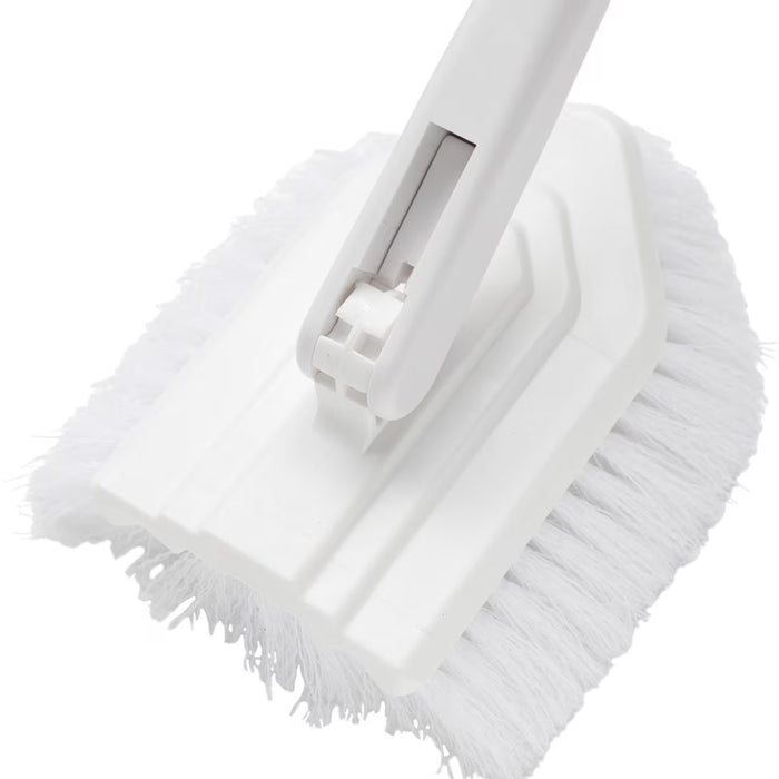 RUBBER COATED FIVER BATH BRUSH TELESCOPIC