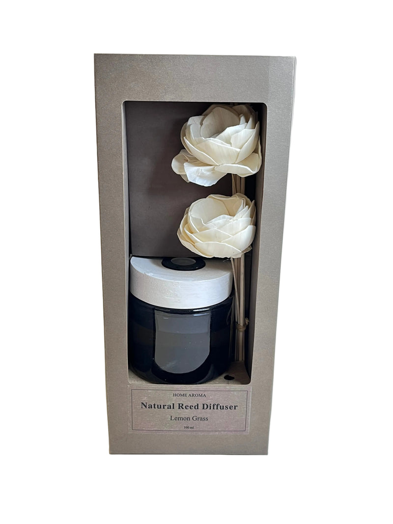 AROMA DIFF W/ RND GLASS BOTTLE 100mL LEMON GRASS DT