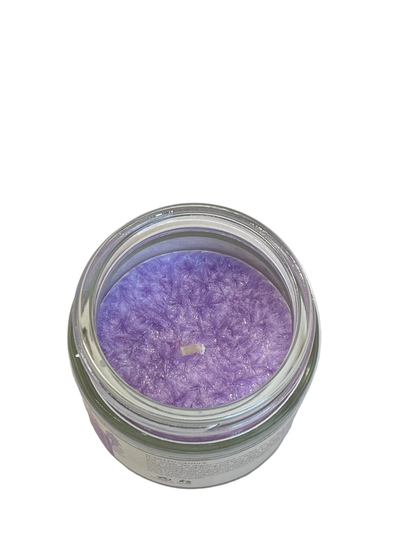 PALM WAX AROMA CANDLE IN GLASS JAR 70g LAVENDER DT