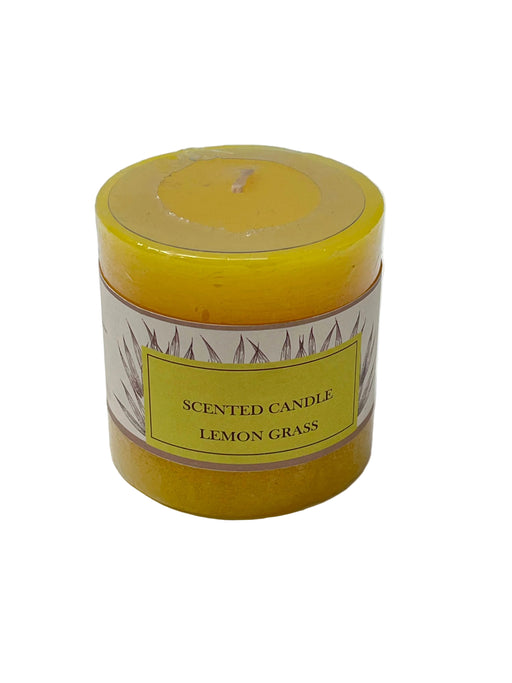 PRFN WAX RND PILLAR CANDLE 240g LEMONGRASS DT