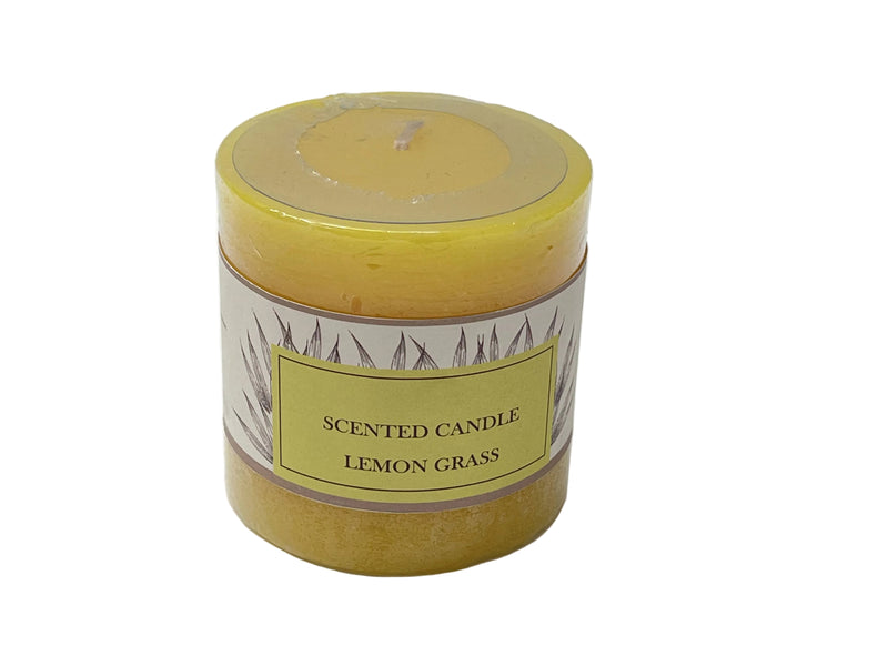 PRFN WAX RND PILLAR CANDLE 240g LEMONGRASS DT