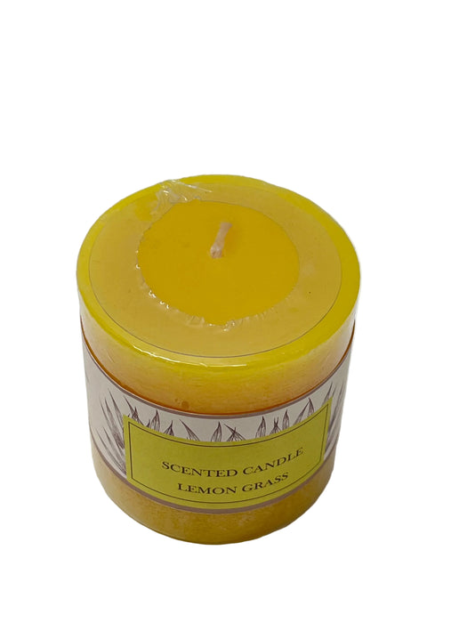 PRFN WAX RND PILLAR CANDLE 240g LEMONGRASS DT