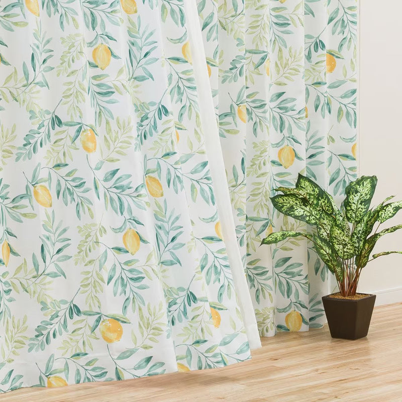 CURTAIN LEMON LEAF IN 143X160X2
