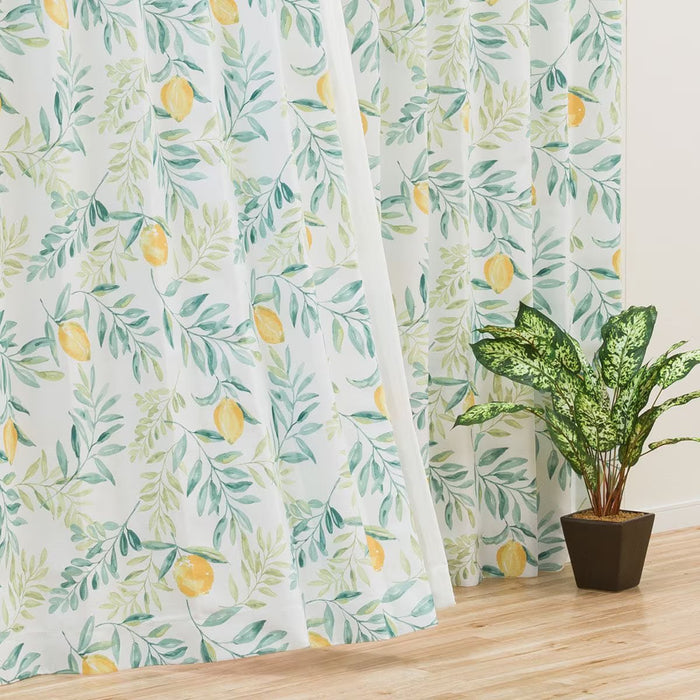 CURTAIN LEMON LEAF IN 143X160X2