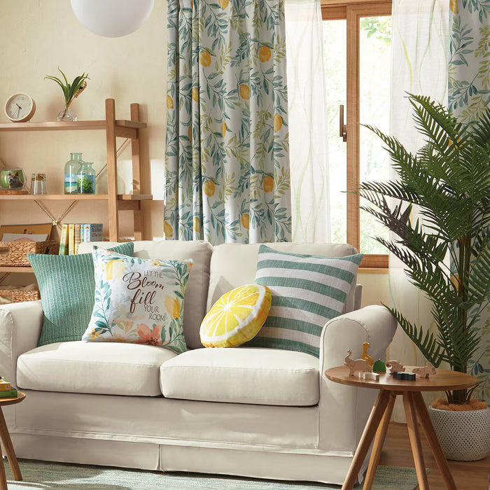CURTAIN LEMON LEAF IN 143X160X2