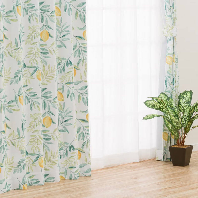 CURTAIN LEMON LEAF IN 143X160X2