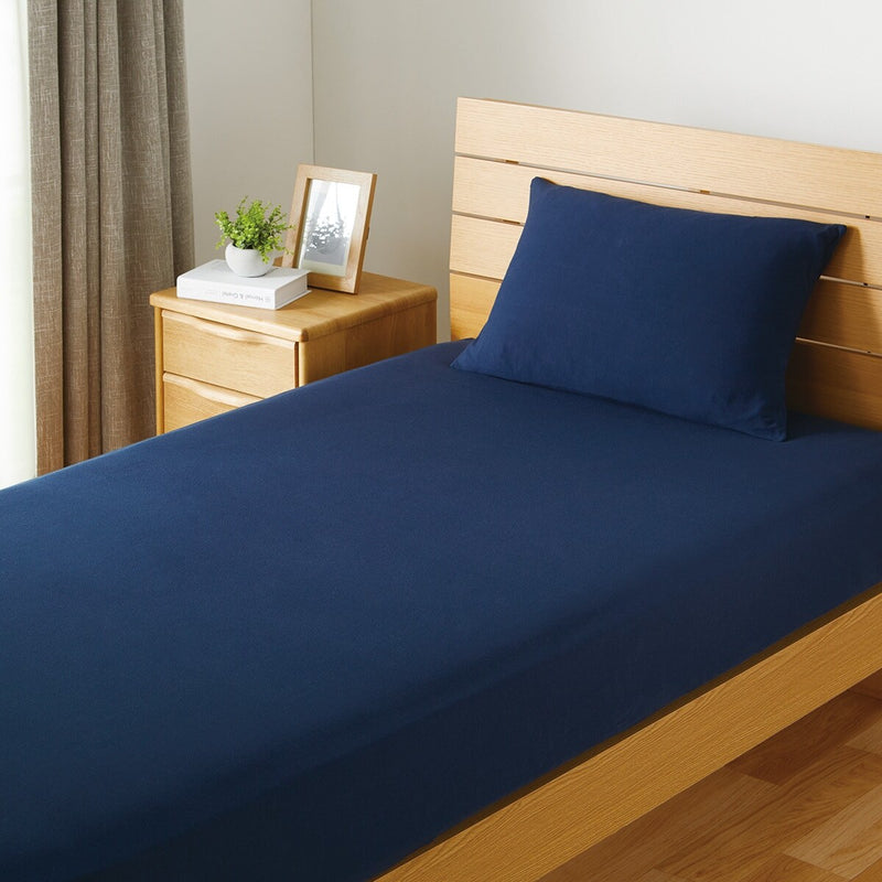 STRETCH FITTEDSHEET38 NFIT FT05 COTTON SS-S Navy