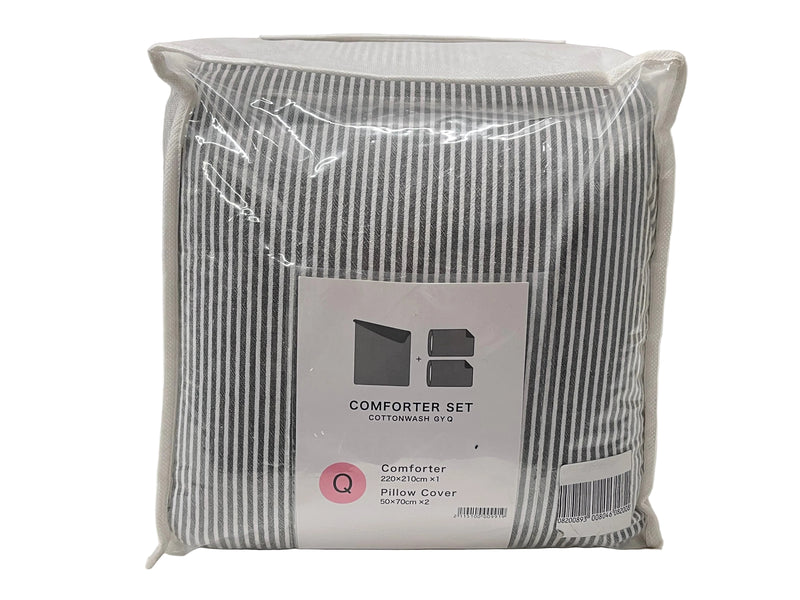 COMFORTER SET COTTONWASH GY Q