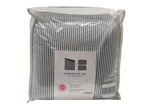 COMFORTER SET COTTONWASH GY Q