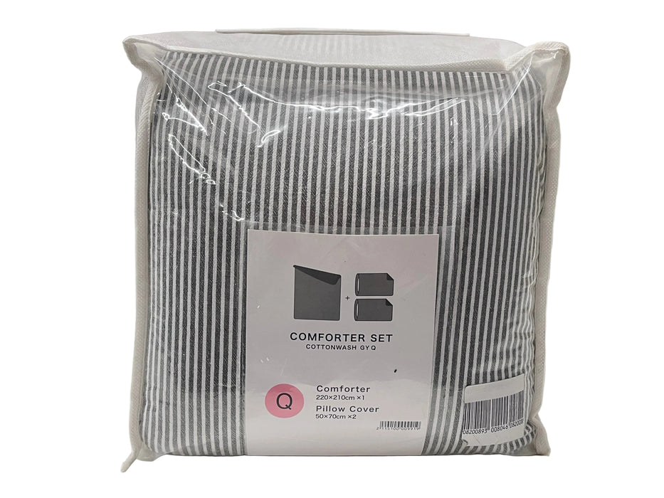 COMFORTER SET COTTONWASH GY Q
