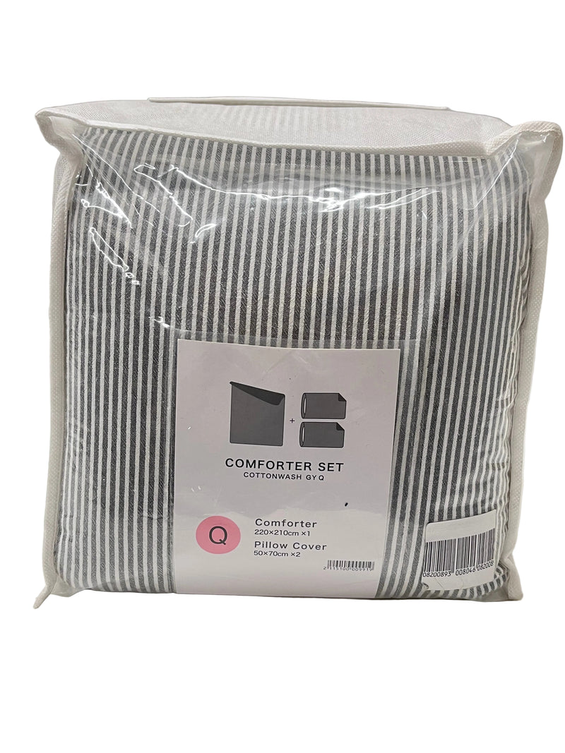 COMFORTER SET COTTONWASH GY Q