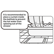 SHOWER CURTAIN PLAIN 135X150