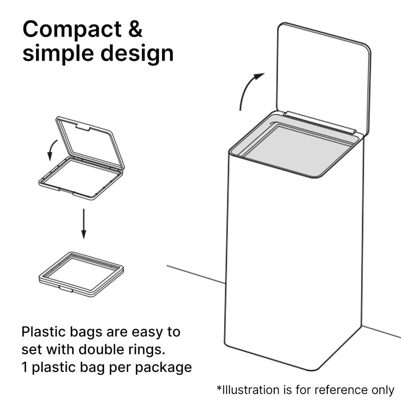 Toilet Dustbin 95X95X200 GY