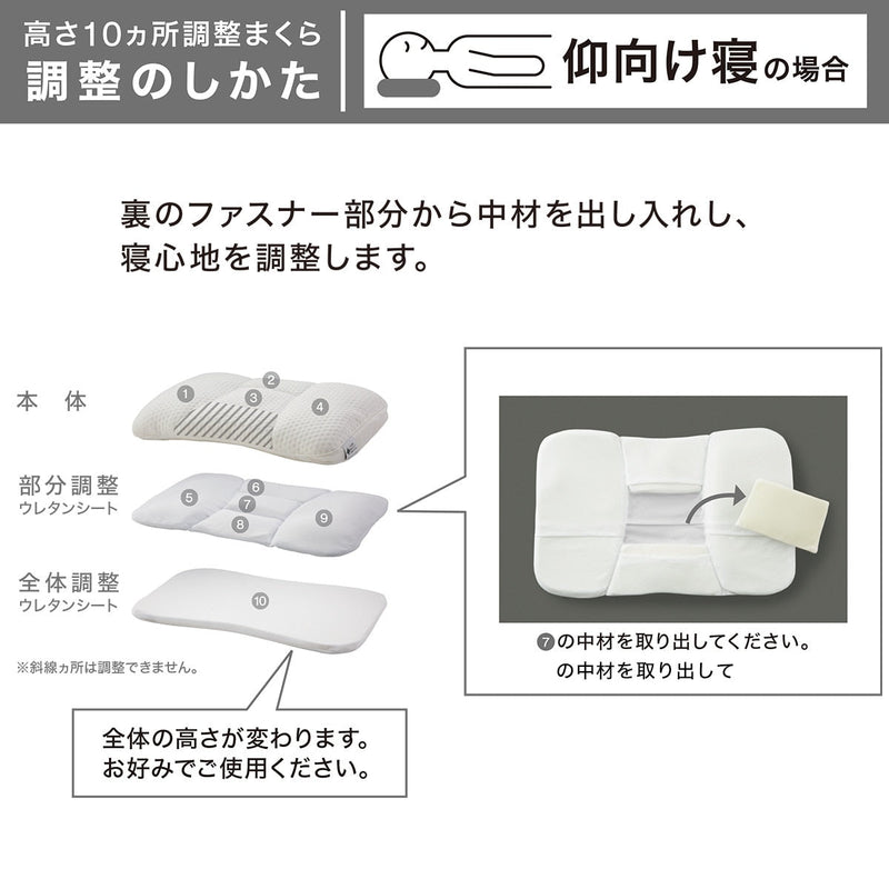 10 Ways Height Adjustable Latex Pillow