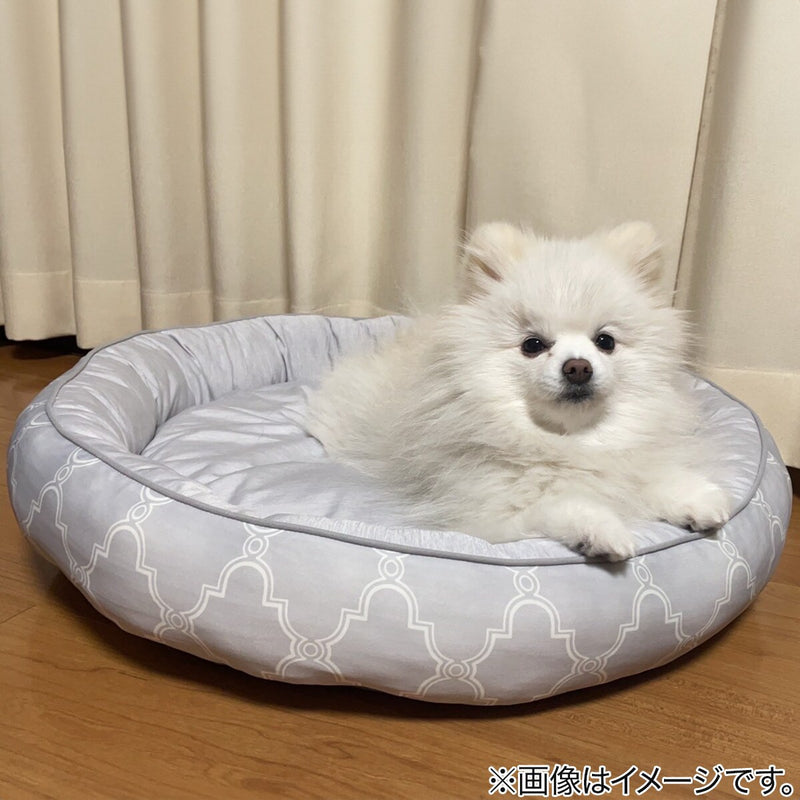 PET BED N-COOL WSP L-ROUND GY S244