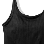 WOMEN'S SUPERCOOL RIBBED TANK TOP WITH BUILT-IN CUP BKL