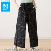 WOMEN'S COOL LONG LENGTH ROOM PANTS, DOT PATTERN M