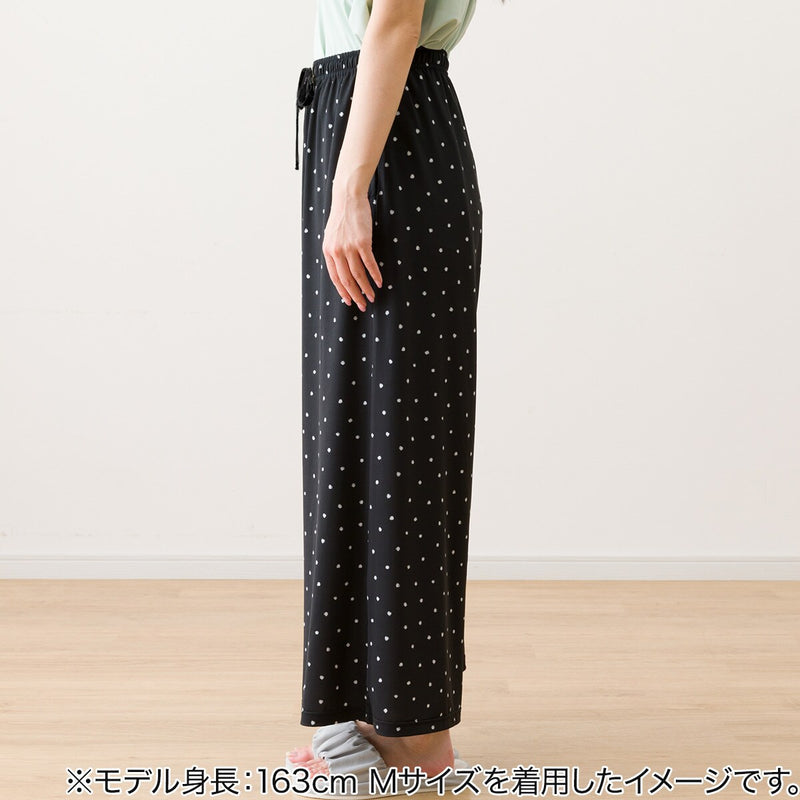 WOMEN'S COOL LONG LENGTH ROOM PANTS, DOT PATTERN M