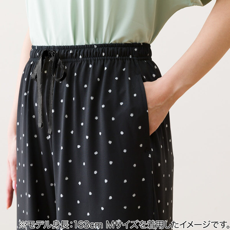 WOMEN'S COOL LONG LENGTH ROOM PANTS, DOT PATTERN M