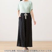 WOMEN'S COOL LONG LENGTH ROOM PANTS, DOT PATTERN L