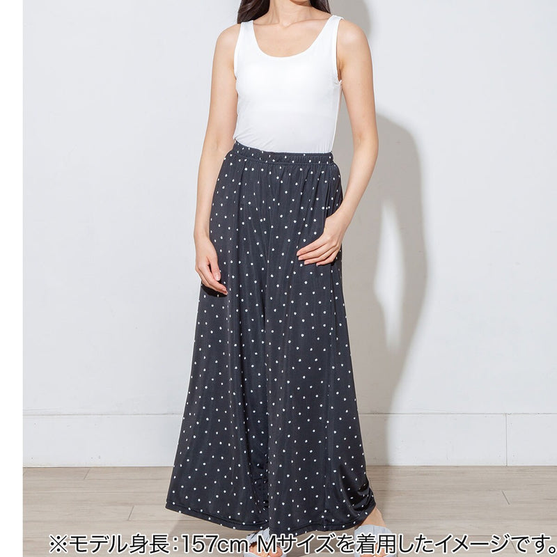 WOMEN'S COOL LONG LENGTH ROOM PANTS, DOT PATTERN L