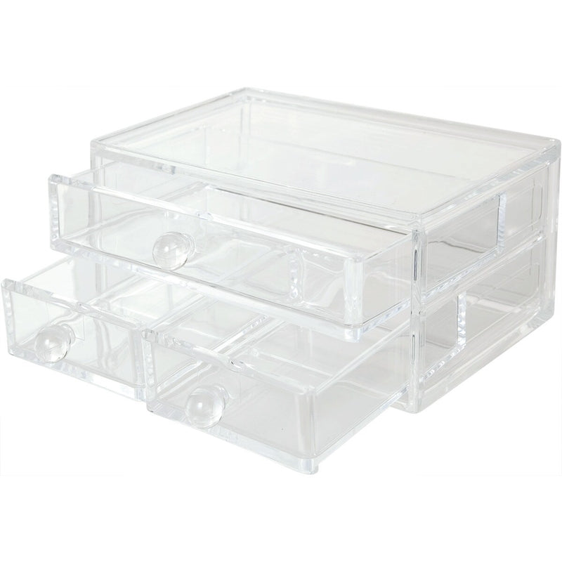 ACRYLIC COSMETIC CASE W/DRAWER LUCENT L W21.4D18.5H17