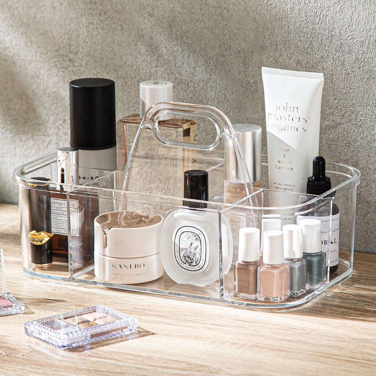 Stackable Caddy ACRYLIC STACKABLE CADDY W/HANDLE M W28D17H15 — NITORI INDIA