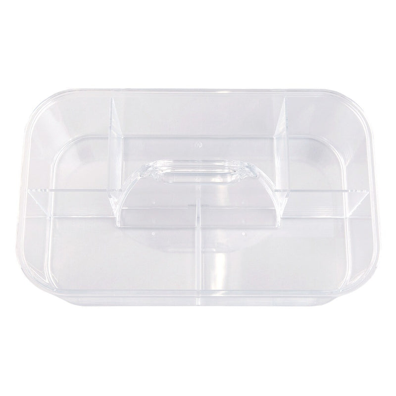 ACRYLIC STACKABLE CADDY W/HANDLE M W28D17H15