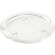 GLASS CANDLE HOLDER ROUND PLATE