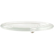 GLASS CANDLE HOLDER ROUND PLATE
