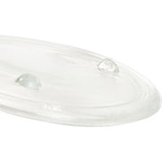 GLASS CANDLE HOLDER ROUND PLATE