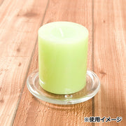 GLASS CANDLE HOLDER ROUND PLATE