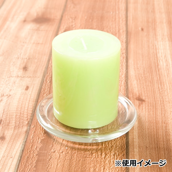 GLASS CANDLE HOLDER ROUND PLATE