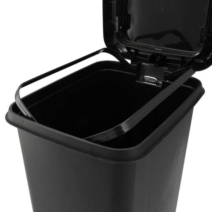 ANTIBACTERIAL AND DEODORANT STEP/PUSH DUST BIN 20L BK